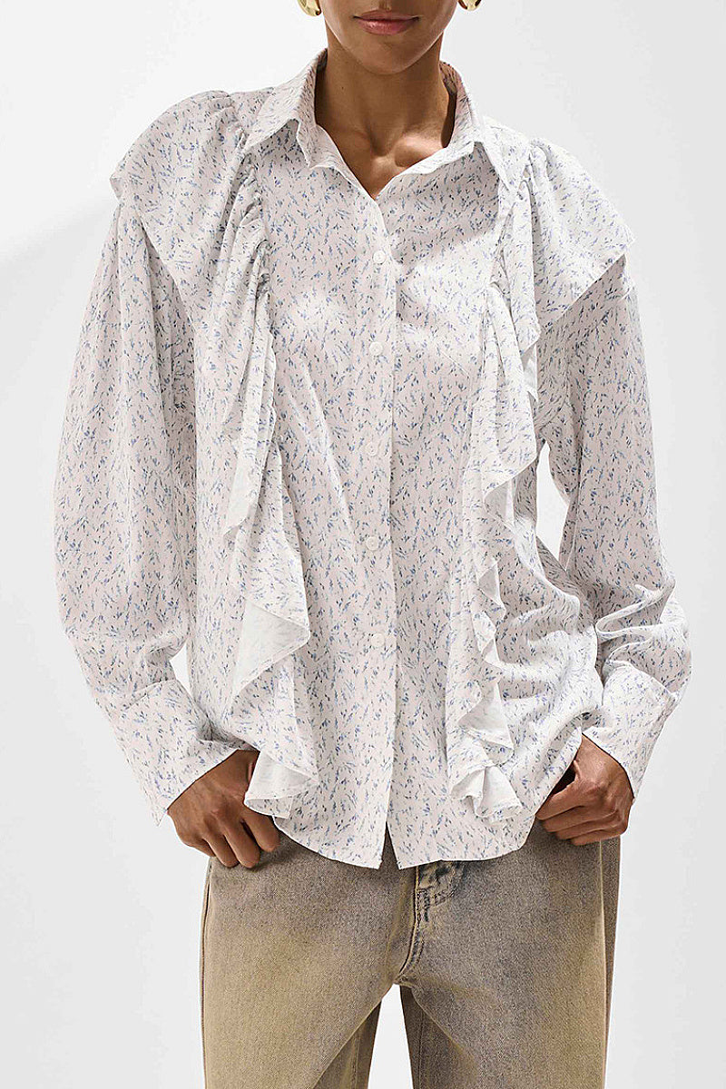 Loose Floral Print Shirt for Women