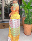 Elegant Printed Long Sleeve Bodycon Dress