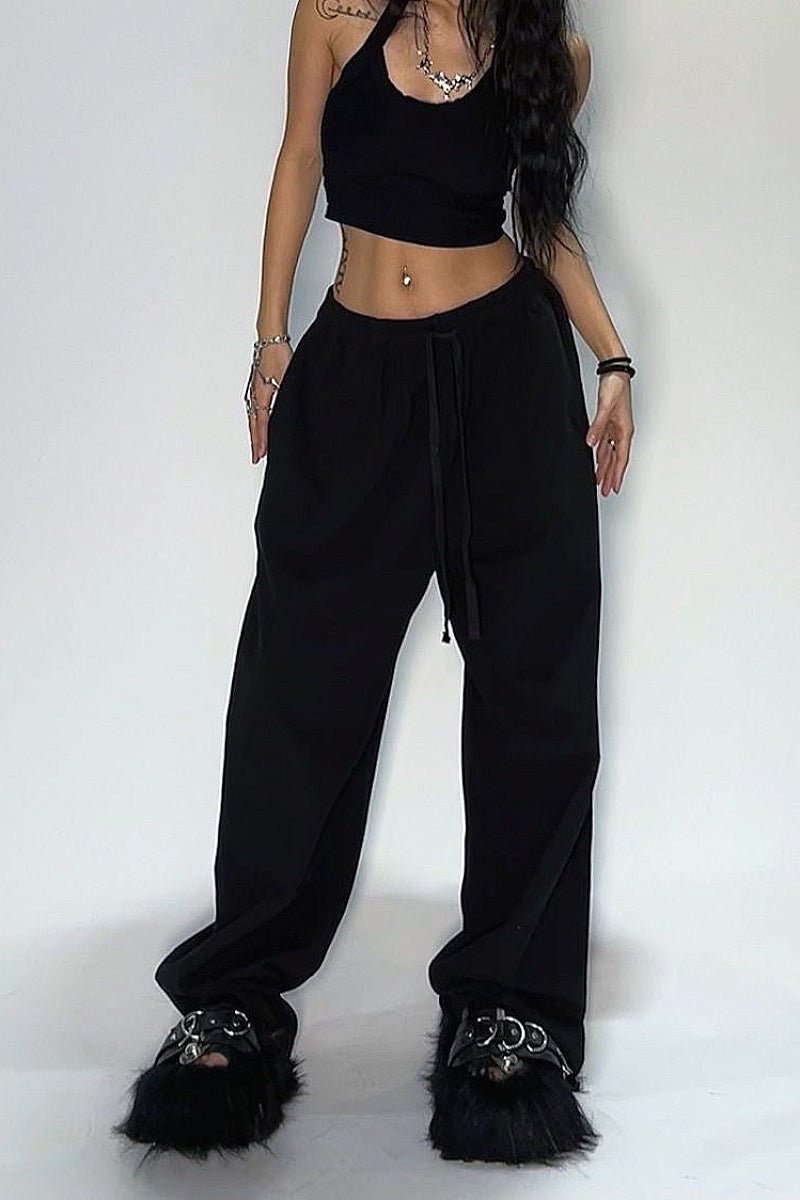Casual Cotton Knit Sweatpants for Spring and Autumn