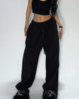 Casual Cotton Knit Sweatpants for Spring and Autumn