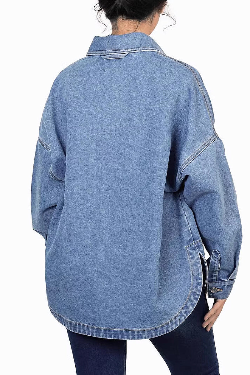 Trendy Women's Loose Denim Jacket