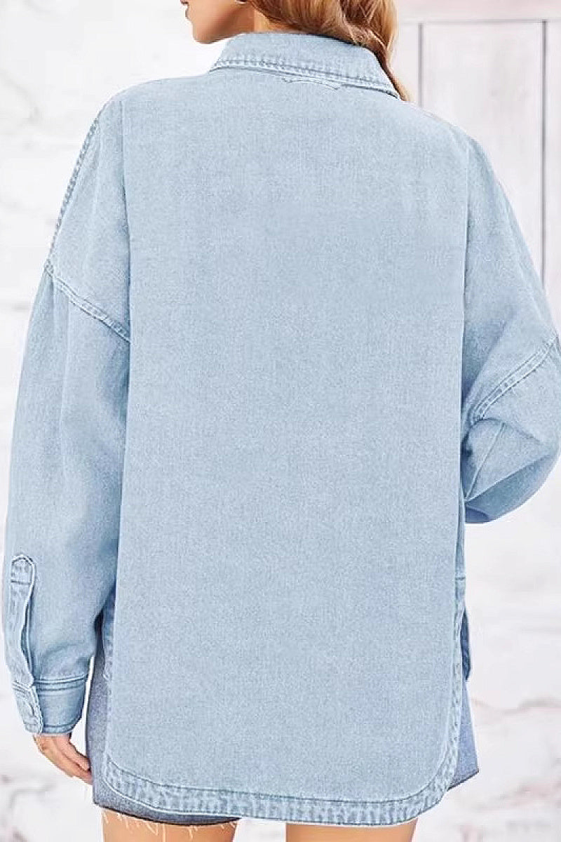 Trendy Women's Loose Denim Jacket
