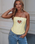 Sexy Heart Zipper Slim Fit Tank Top