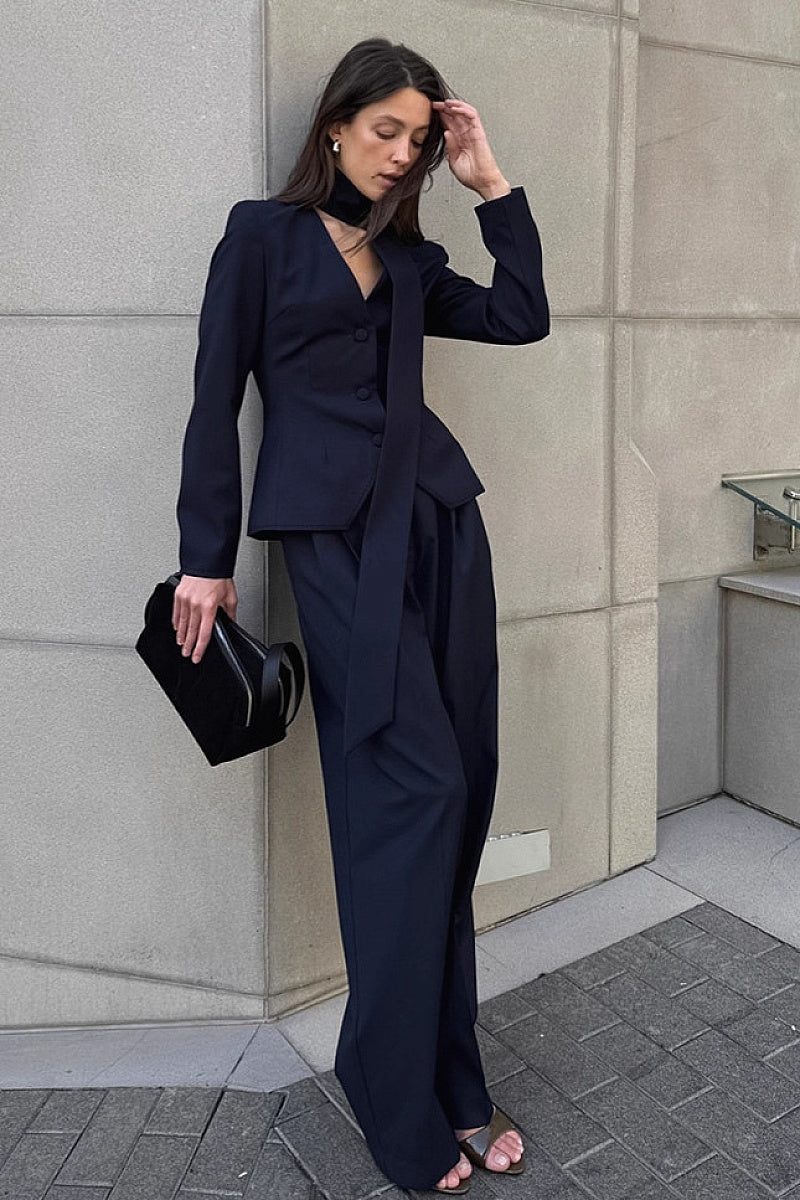 Fashionable Commute Halter Suit Set for Women