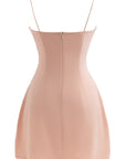 Chic Vacation Style Pink Rose Dress