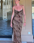Sexy Sheer Sleeveless Dress with Ruffled Neckline
