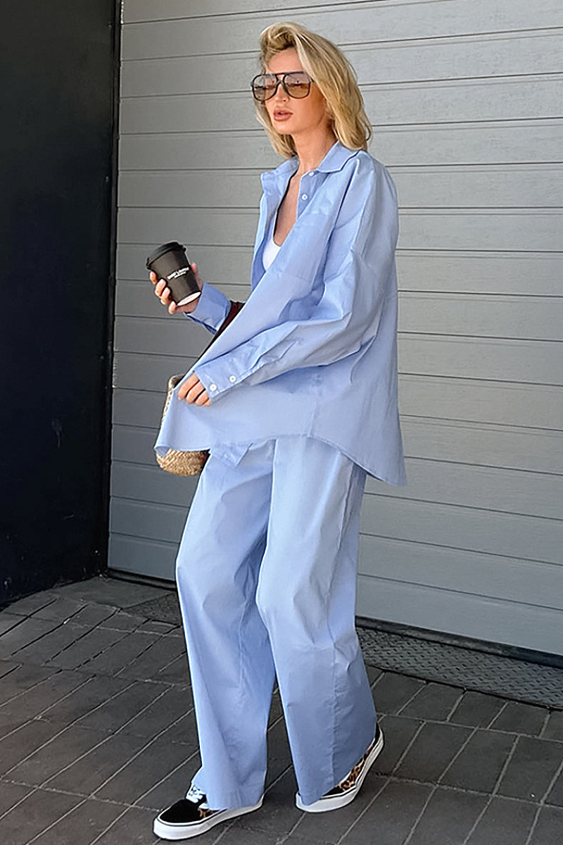 Trendy Solid Color Casual Set for Women