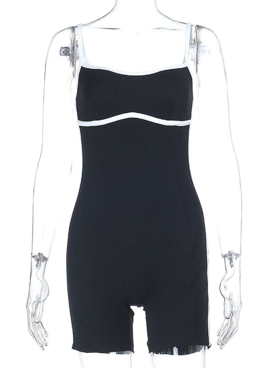 Stylish Color Block Sleeveless Jumpsuit