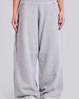 Casual Gray Wide Leg Pants for Women