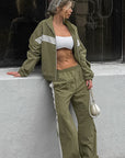 Fashion Color Block Sports Suit for Women