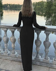 Elegant Hollow Design Long Dress