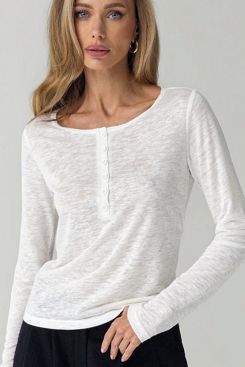 Fashionable Round Neck Long Sleeve Top