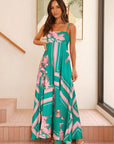 Floral Print Pocket Strap Dress for Women