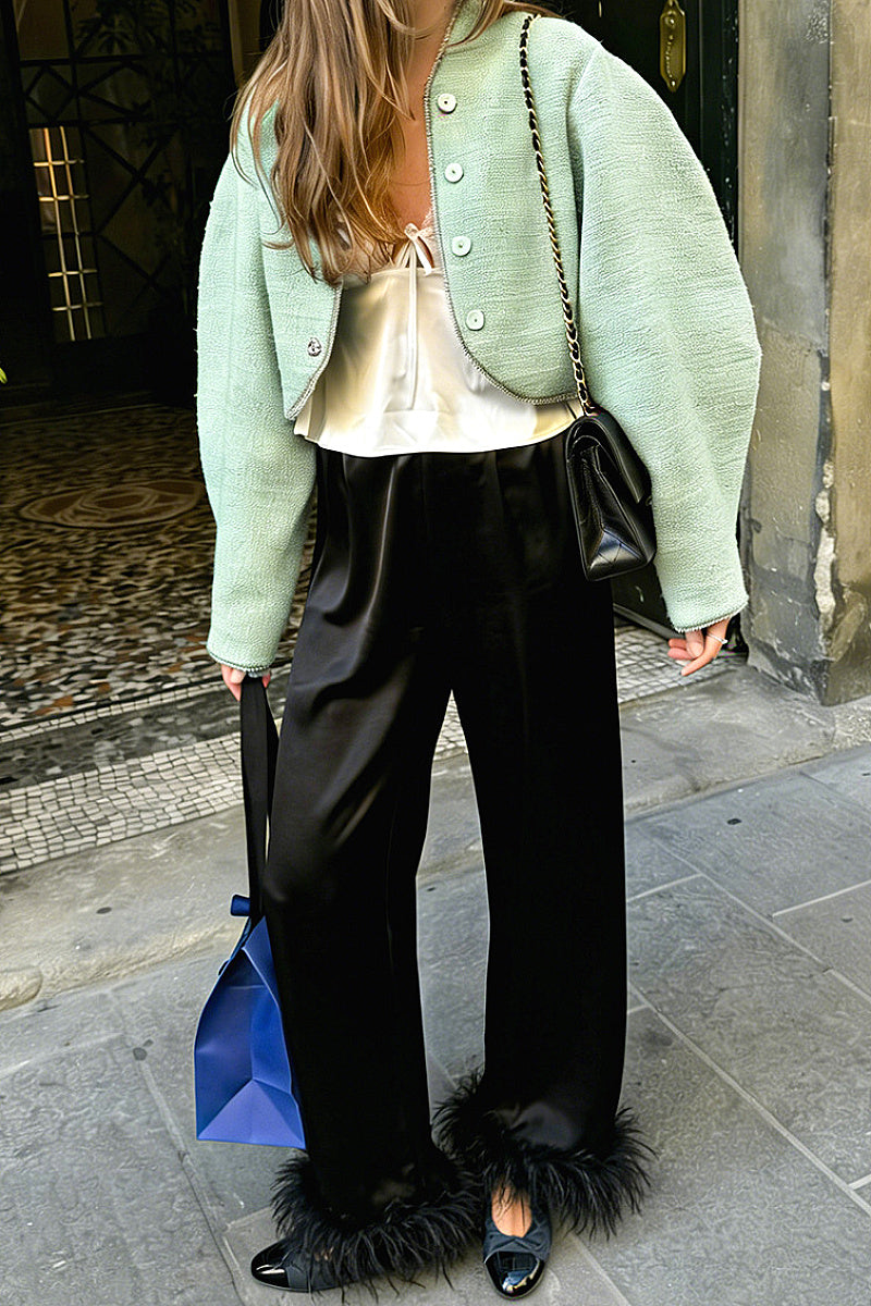 Autumn Winter Women's Casual Wide Leg Pants