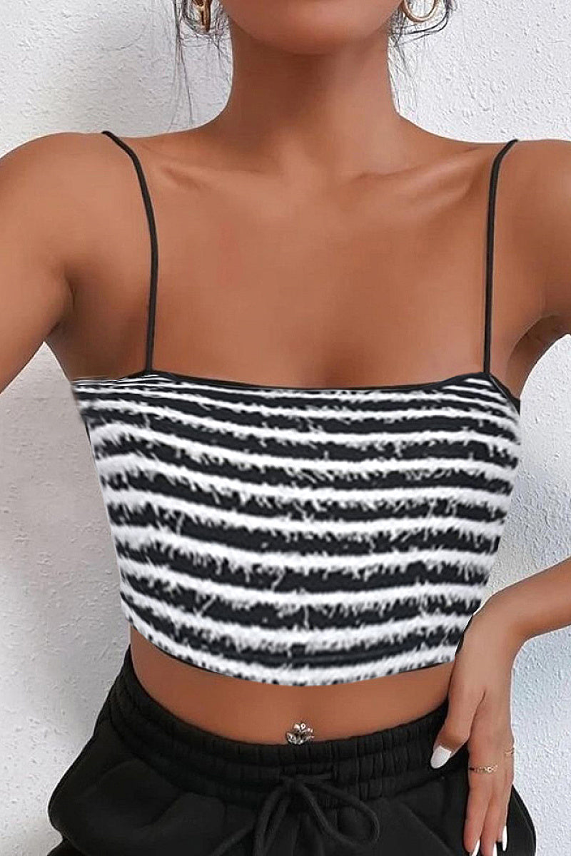 Stylish Color Block Crop Top and Skirt Set