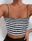 Stylish Color Block Crop Top and Skirt Set