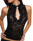 Sexy Sheer Lace Top for All Seasons