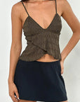 Fashionable Women's V-Neck Lace Camisole Top