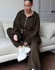 Casual Pink Hoodie Set for Women