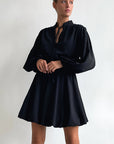 Chic Commuter V-Neck A-Line Dress