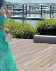 Elegant A-Line Dress with Abstract Print