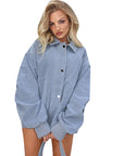 Casual Loose Long Sleeve Polo Jacket