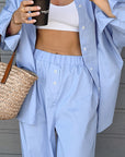 Trendy Solid Color Casual Set for Women