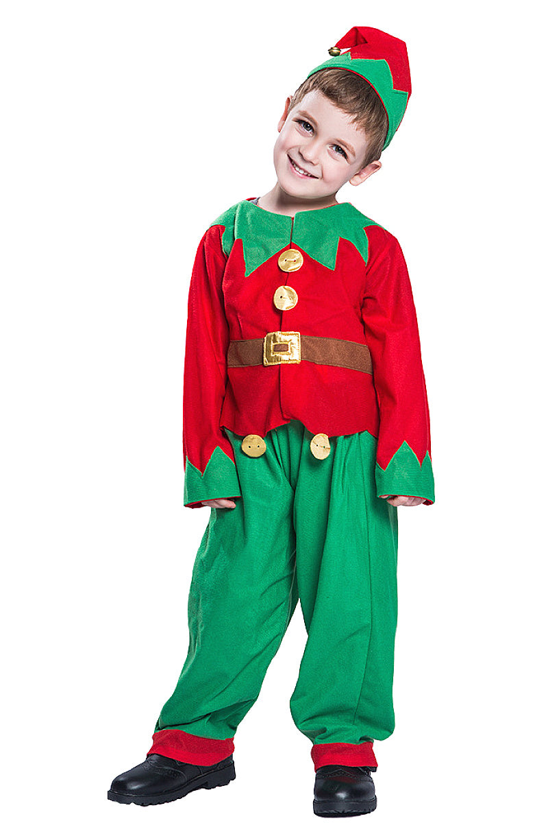 Cute Children's Christmas Elf Costume for Parties