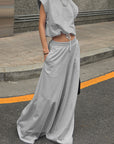 Chic Sleeveless Top and Wide Leg Pants Set