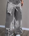 Y2K Style Bow Tie Denim Straight Leg Pants