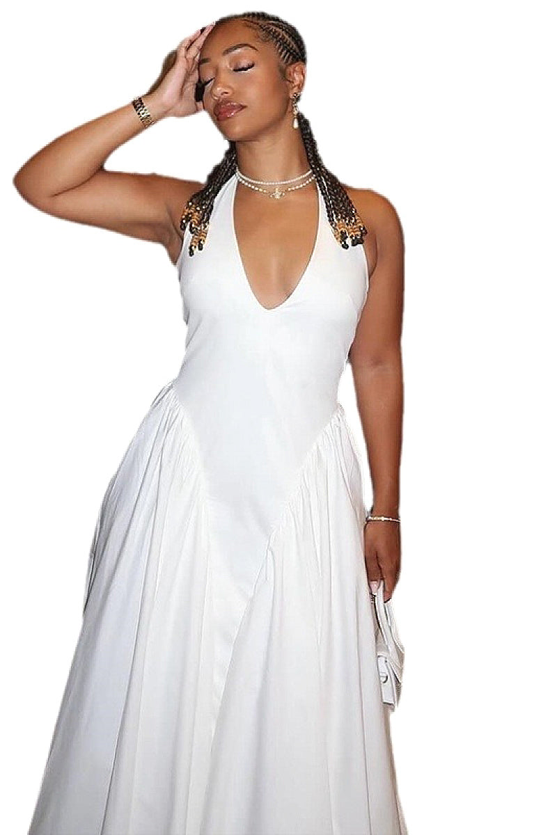 Chic Halter Neck Sleeveless Dress