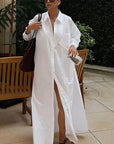 French Casual Loose Shirt Dress for Women