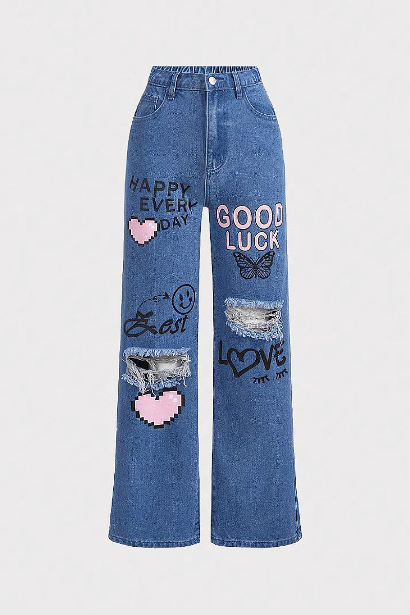 Trendy Wide Leg Jeans for Kids