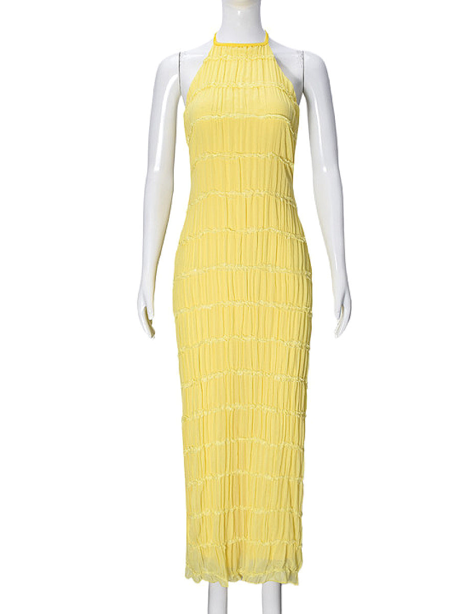 New Women's Backless Ruffled Dress