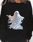 Fashionable Plus Size Printed Long Sleeve Top