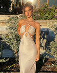 Summer Sexy Backless Dress with Chain Design