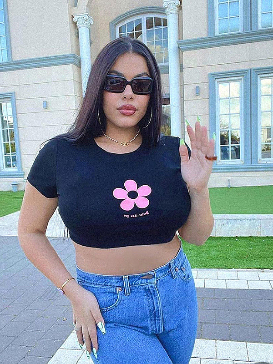Women's Short Sleeve Open Navel T-Shirt