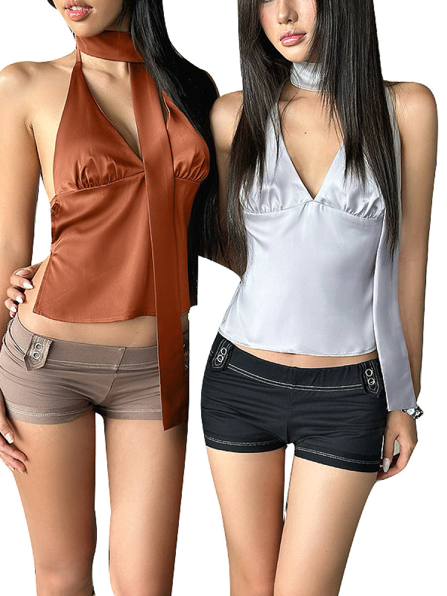 Summer Sexy Halter Neck Backless Top