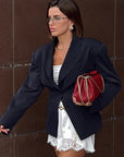 British Style Striped Blazer for Women