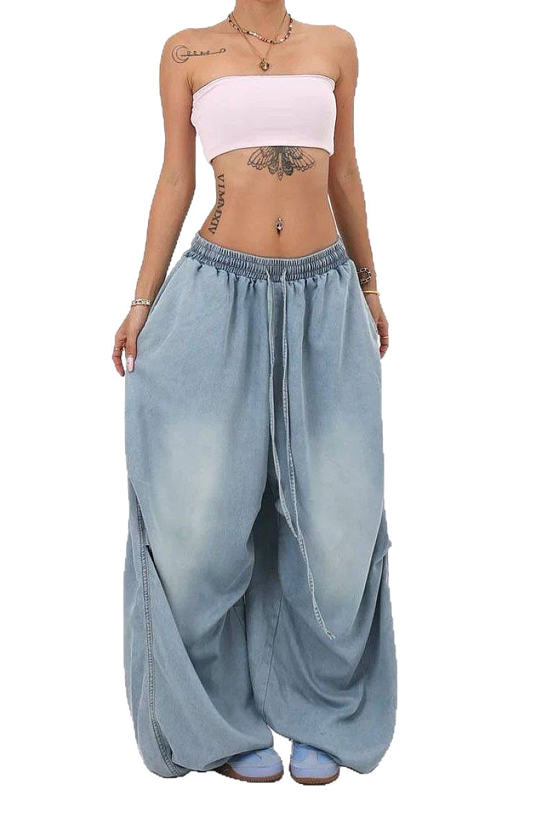 Trendy Street Style Loose Wide Leg Jeans