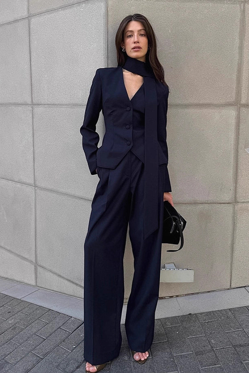 Fashionable Commute Halter Suit Set for Women