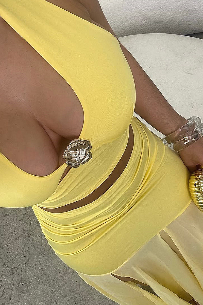 Sexy Hollow Out Two-Piece Dress Set
