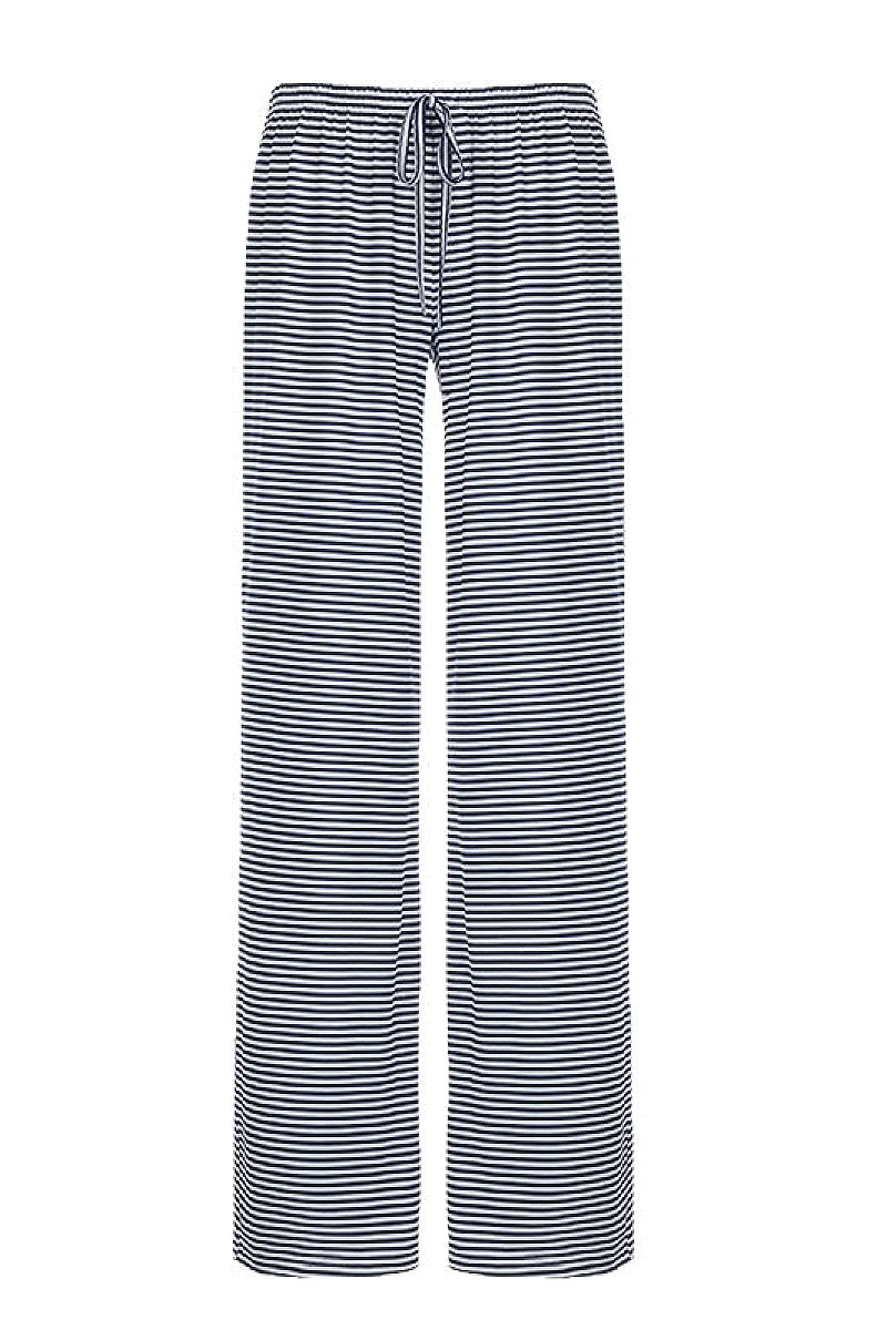 High Waist Striped Color Block Loose Straight Pants