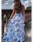 2026 New Women's Chiffon Floral Evening Dress