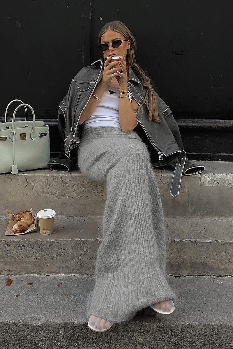 Knit Long Sleeve Bodycon Maxi Dress