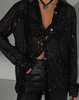 2026 New European and American Sequin Shirt