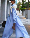 French Casual Loose Shirt Dress for Women