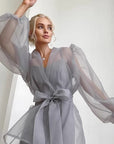 Elegant Sheer Puff Sleeve Blouse for Women