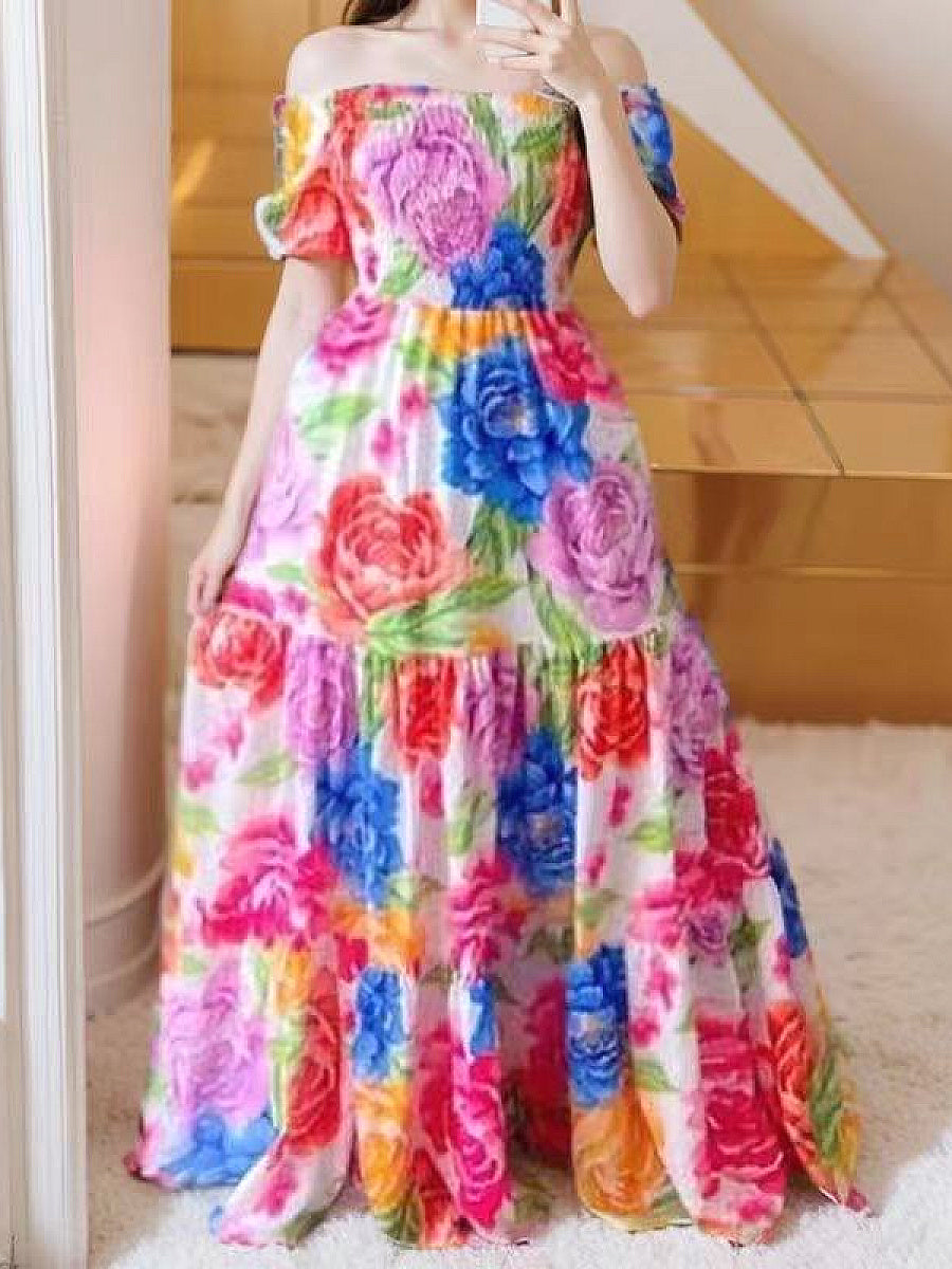 2025 Spring Summer Elegant Floral Dress
