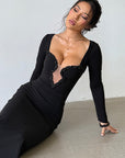 Elegant V-Neck Mermaid Dress for Parties